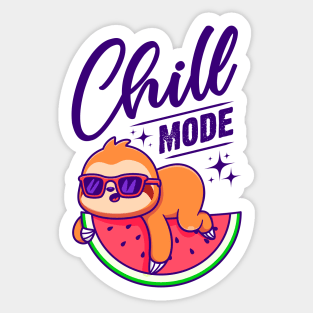 Sloth - Just Chillin - Watermelon Sticker